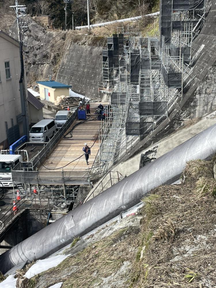 富山市・仮橋設置工事